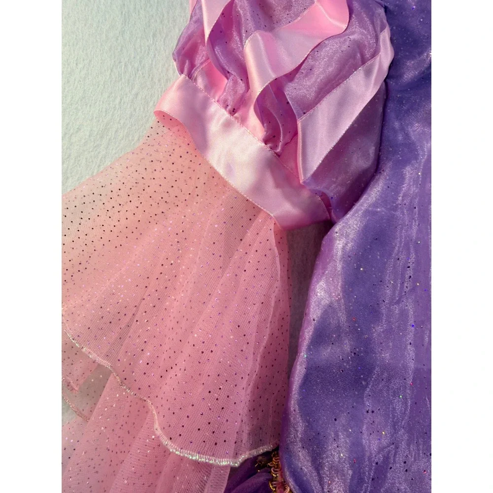 Disney Store Rapunzel Tangled Costume Dress Braided Headband 9/10 Purple Kids
